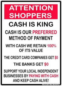 Cash is King Dual Pricing Signage Example